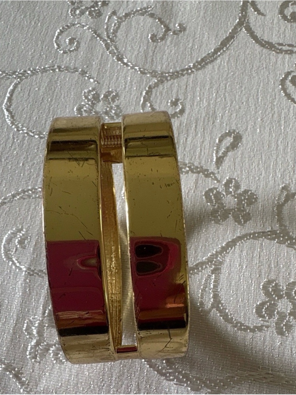 Gold Tone Hinged Cuff Bracelet - Women Jewelry